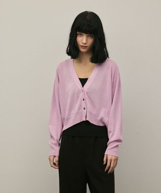 GRACE CONTINENTAL スリーブスリットニットカーディガン ピンク