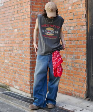 WEGO 【ユニセックス着用ITEM/MLサイズ展開】グラフィックBIGノースリーブ 柄5