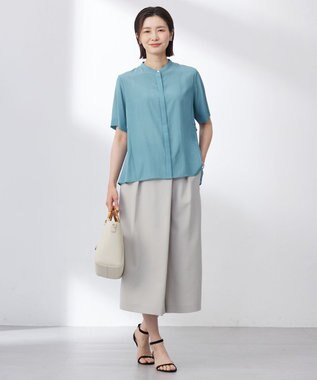 J.PRESS LADIES 【洗える】Crispyツイル クロップド パンツ ベージュ系