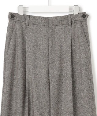 23区 S ラメミックスツイード タック ワイド パンツ モノトーン系