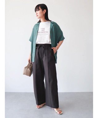 Green Parks ゆったり開襟シャツ Green