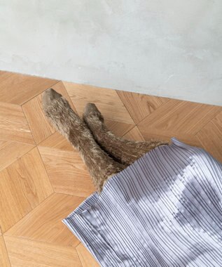 TRICOTE FAKE FUR HIGH SOCKS／フェイクファーハイソックス 82BEIGE