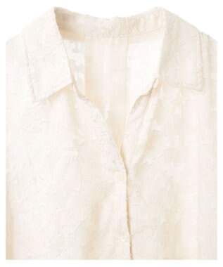 YECCA VECCA 3wayシアージャガードシャツ Ivory