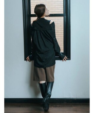 YECCA VECCA 3wayシアージャガードシャツ Ivory