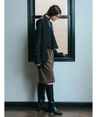 YECCA VECCA 3wayシアージャガードシャツ Ivory