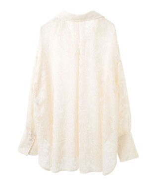 YECCA VECCA 3wayシアージャガードシャツ Ivory