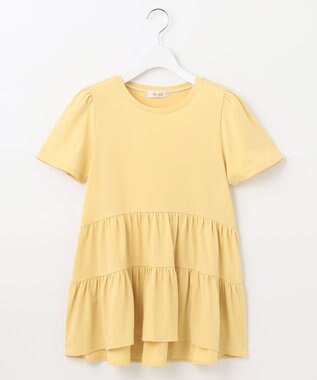 Feroux 【UVケア】ティアードチュニック Tシャツ ライトイエロー系