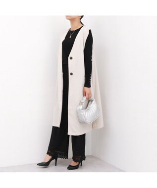 UNBILLION 【テレビ ドラマ着用アイテム】カシュカシュ cachecache / メタルアクセントパフィミニショルダー シルバー