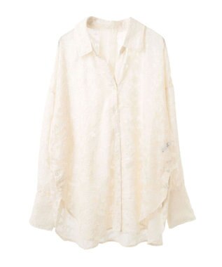 YECCA VECCA 3wayシアージャガードシャツ Ivory