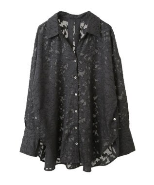 YECCA VECCA 3wayシアージャガードシャツ Ivory