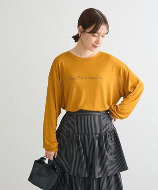 Green Parks シアーロゴ長袖プルオーバー Orange