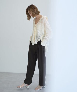 YECCA VECCA 3wayシアージャガードシャツ Ivory