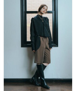 YECCA VECCA 3wayシアージャガードシャツ Ivory