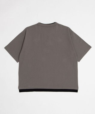 WEGO 【ユニセックス着用ITEM/MLサイズ展開】フェイクレイヤードキーネックT（SS） スミクロ
