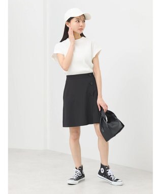 earth music&ecology フレンチスリーブリブプルオーバー Off White