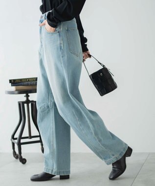 WEGO カーブデニムパンツ デニム淡色