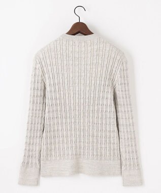 JOSEPH ABBOUD 【キングサイズ・オリジナルオーガニックコットン使用/サスティナブル】JOE COTTONケーブル クルーネックセーター ベージュ系