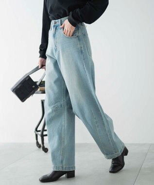 WEGO カーブデニムパンツ デニム淡色