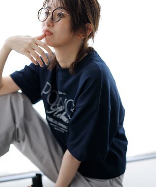 UNFILO 【吸水速乾/UVケア】ハーフスリーブ ロゴSWEAT ネイビー