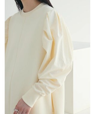 Green Parks armonia. リブ使いコクーンポンチワンピース Ivory