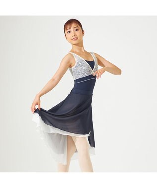 Chacott 【AKANE TAKADA】ノースリーブレオタード ネイビー