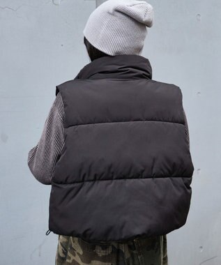 WEGO 【25年秋冬新作】ショートパファーベスト ブラック