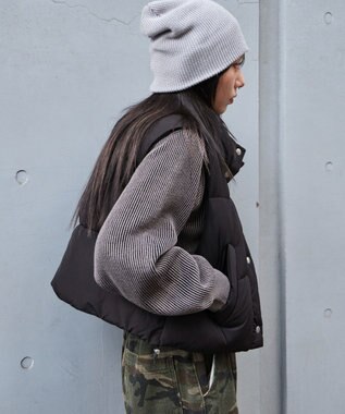 WEGO 【25年秋冬新作】ショートパファーベスト ブラック