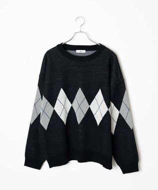 WEGO ルーズフィット総柄プルオーバー 柄1