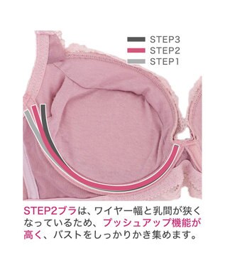 BRADELIS New York 【BRADELIS New York/ 育乳ブラ・STEP2 寄せる】ベルステップ2ブラ24A1 ピンク