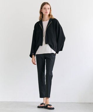 BEIGE， BROOM / スウェット風コンパクトライトパーカー Black