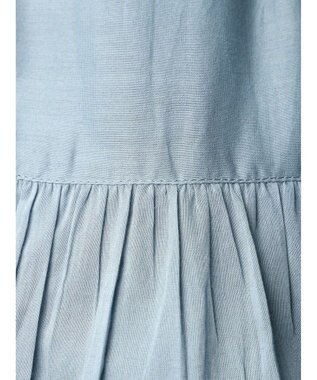 earth music&ecology コットンボイル切替ティアードチュニック Blue