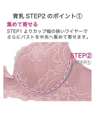 BRADELIS New York 【BRADELIS New York/ 育乳ブラ・STEP2 寄せる】ベルステップ2ブラ24A1 ピンク