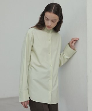 BEIGE， 【洗える】CLOVER / コットンバックボウタイブラウス Sage