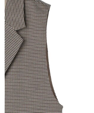 earth music&ecology テーラードジレ Check Brown