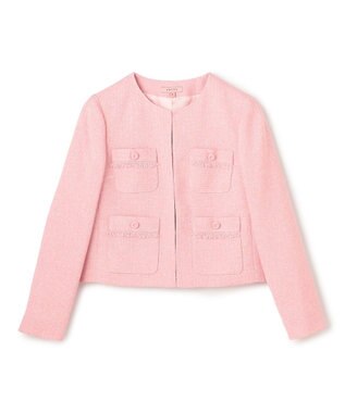 TOCCA 【洗える・消臭】MIST TWEED ジャケット ピンク系5