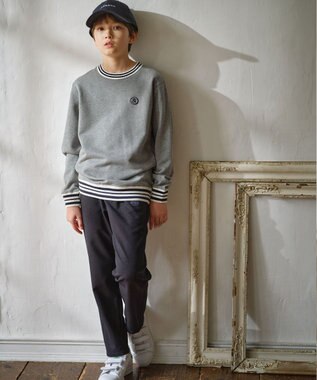 J.PRESS KIDS 【140-170cm】BICOLOR LINE COMBI トレーナー グレー系