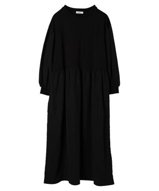 earth music&ecology ドッキングギャザーワンピース Black