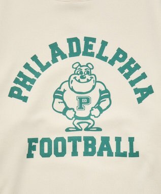 earth music&ecology チャンピオン　ｅｍａｅプリント裏毛プルオーバー Ivory