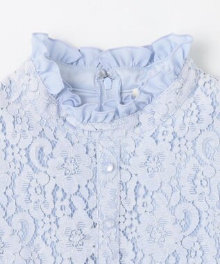 組曲 KIDS 【150-170㎝】レースシフォン ワンピース サックスブルー系