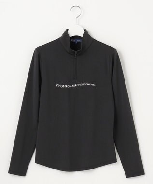 23区GOLF 【WOMEN】【吸水速乾・UVケア】ハーフジップ シャツ ブラック系