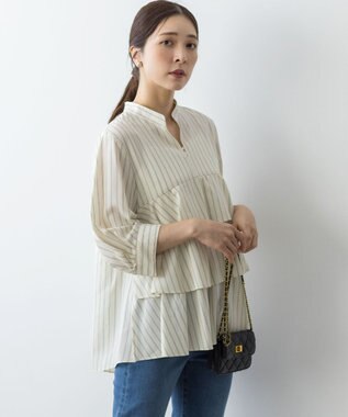 組曲 リヨセルシャーティングティアード ブラウス アイボリー系1