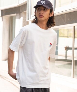 WEGO 【MLサイズ展開/綿100%】グラフィックワンポイントT（SS） ホワイトその他