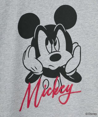 Green Parks ミッキー＆フレンズ／レイヤードプリントロングＴシャツ Gray Mixture