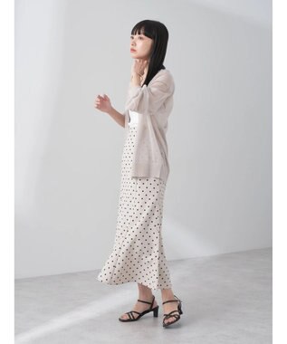 earth music&ecology ファンシーラメＶネックカーディガン Light Gray