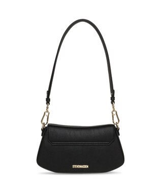 STEVE MADDEN BLYON-C ロゴフラップショルダーバッグ ブラック