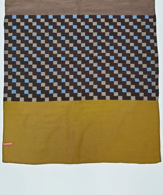 POLS ウールカットジャカードストール ベージュ