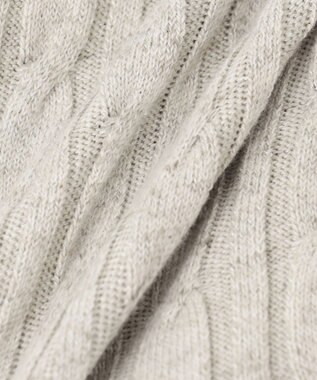 JOSEPH ABBOUD 【キングサイズ・オリジナルオーガニックコットン使用/サスティナブル】JOE COTTONケーブル クルーネックセーター ベージュ系