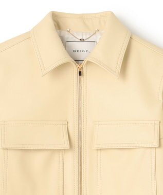 Oggi 3月号掲載】HUBERT / レザージャケット / BEIGE, | ファッション