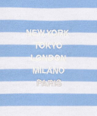 ICB 【30th ANNIVERSARY】 PARIS ボーダーTシャツ サックス×オフホワイト