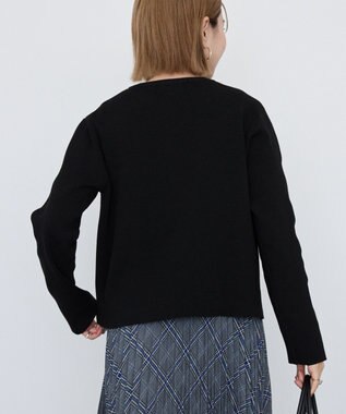 AMERICAN HOLIC ワンポイントロゴクルーカーディガン Black